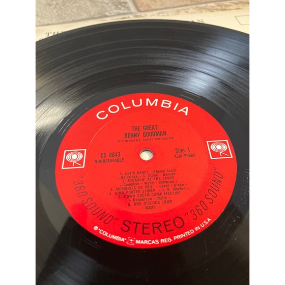 The Great Benny Goodman Columbia Records LP Vinyl Album CS 8643 Stereo 360 Sound - Picture 6 of 6